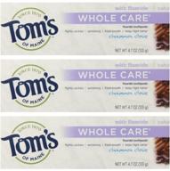 🦷 tom's of maine natural whole care toothpaste with fluoride, cinnamon clove, pack of 3 logo