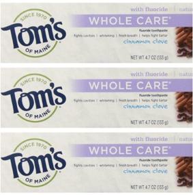 img 1 attached to 🦷 Tom's of Maine Natural Whole Care Toothpaste with Fluoride, Cinnamon Clove, Pack of 3