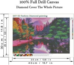 img 3 attached to 🌳 DIY 5D Forest Diamond Painting Kit for Adults - Full Drill Round Fall Landscape Diamond Art Landscape Gem Embroidery Rhinestone Cross Stitch Craft Supply for Home Decor - 30x40 cm