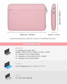 img 3 attached to 🎀 Inateck Laptop Sleeve Case: Pink, Fits 12.3-13 Inch Laptops, MacBook Pro, MacBook Air, Surface Pro