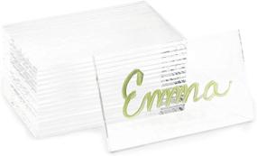 img 3 attached to Bright Creations Wedding Rectangular Acrylic Place Cards (20 Pack, 3.5 x 2 inches)