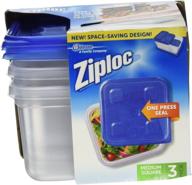 🍱 ziploc container med square 3ct: secure food storage solution for your kitchen logo