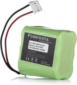 img 4 attached to Заменительный аккумулятор Powerextra 7.2V 2200mAh для iRobot Braava 320/321 и Mint 4200/4205