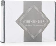 🛏️ weekender queen size waterproof mattress encasement featuring zipper closure logo