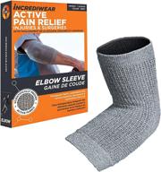 🎾 incrediwear elbow sleeve – joint pain relief brace for women and men: tennis elbow, golfer's elbow, tendonitis, inflammation (grey) логотип