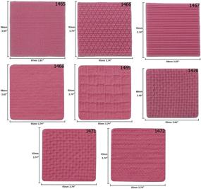 img 2 attached to 🧶 Funshowcase Weave Knitting Silicone Mold Texture Stamp Mat 8-in-Set Bundle: Perfect for Sugarcraft Cake Border Decoration, Cupcake Toppers, Polymer Clay Crafts, Soap & Wax Making Projects