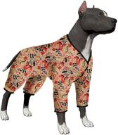 🐶 lovinpet pitbull pajamas - lightweight pullover dog pjs with full coverage - happy folk horse coral prints - lightweight pullover large puppy pajamas with full coverage логотип