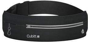 img 4 attached to 🏃 CUBITT Lightweight Water-Resistant Running Belt: No Bounce, Adjustable for Men & Women, Super Comfort & Secure, Fits any Cellphone - Black