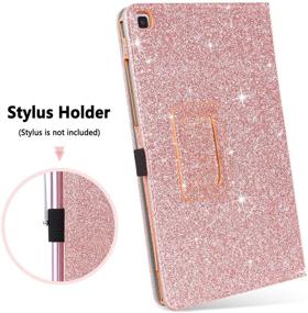 img 1 attached to 📱 BENTOBEN Samsung Galaxy Tab A 8.0 2019 Case - Slim Fit Glitter Sparkly Flip Folio PU Leather Cover with Stylus Holder - Protective Smart Cover for Samsung Galaxy Tab A 8.0 2019, Rose Gold