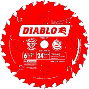 img 1 attached to 🔪 Enhance Your Cutting Precision with Freud D0624X Diablo 6-1/2-Inch 24-Tooth ATB Framing Saw Blade