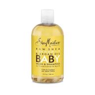 sheamoisture гель для мытья и шампунь для малышей с сырьевым карите, ромашкой и аргановым маслом 🧴 - 13 унций, идеально для всех типов кожи с ладаном и миррой для нежного очищения логотип