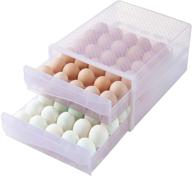 hershuing 60 grid large capacity egg holder: convenient household fresh storage box for fridge логотип