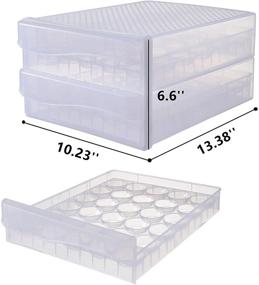 img 2 attached to Hershuing 60 Grid Large Capacity Egg Holder: Convenient Household Fresh Storage Box for Fridge