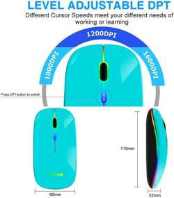 img 1 attached to Беспроводная Bluetooth-мышь для ноутбука: аксессуары и комплектующие для клавиатур, мышей и аксессуаров