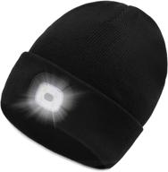 💡 ultra bright 4 led hands-free flashlight usb rechargeable beanie cap - lighting, flashing alarm modes - unisex hat logo