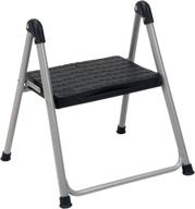 🪜 cosco one step steel resin step stool: convenient, handle-free design in platinum/black logo