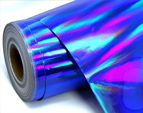 img 3 attached to 🔵 VViViD Deco65 Holographic Blue Chrome Craft Vinyl Roll - 15ft x 12in, Permanent Adhesive