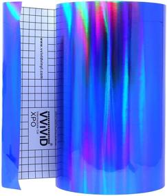 img 4 attached to 🔵 VViViD Deco65 Holographic Blue Chrome Craft Vinyl Roll - 15ft x 12in, Permanent Adhesive