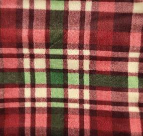 img 2 attached to 🎄 Christmas Winter Plush Tartan Plaid Throw Blanket: Burgundy Red Green Ivory…