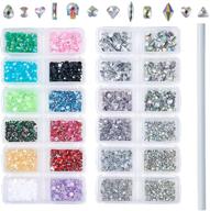 sparkle and shine with outuxed 3196pcs flatback rhinestones and nail gems set: ab crystal 💎 glass rhinestones, 3d nail art charms gems, and a convenient picking pen for craft enthusiasts (mixed size) logo