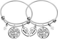 💖 forever love: heart charm bangle bracelets for mothers and daughters - thoughtful jewelry gifts logo