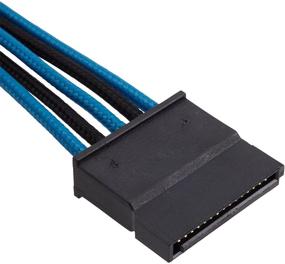 img 1 attached to Corsair CP-8920192 Премиум отдельно обтянутый SATA-кабель, голубой/черный - совместим с блоками питания Corsair.