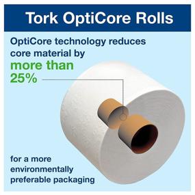 img 2 attached to 🧻 Tork 161990 Universal OptiCore 2-Ply Bath Tissue Roll, 3.75&#34; x 4.0&#34;, White (Case of 36 Rolls, 865 Sheets per Roll, 31,140 Sheets per Case)