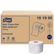 🧻 tork 161990 universal opticore 2-ply bath tissue roll, 3.75&#34; x 4.0&#34;, white (case of 36 rolls, 865 sheets per roll, 31,140 sheets per case) logo