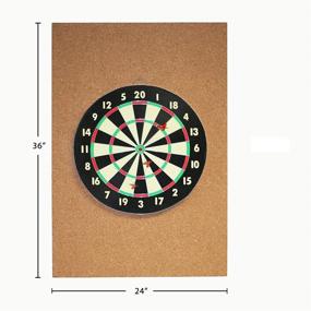 img 1 attached to 🎯 Premium Cork Dart Board Backer - 36x24x0.5 Inches: Enhance Your Dart Game!