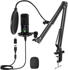 img 4 attached to 🎙️ Mercase Studio Professional Condenser USB Microphone Computer Kit: Enhance Your Gaming, Streaming, Podcasting, and More!