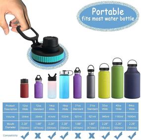 img 2 attached to 🚰 Hydro Flask Wide Mouth Spout Lid Replacement - Insulated Twist Lid with Handle & Chug Lid - Compatible with Hydroflask 32 oz, 40 oz, 64 oz, Simple Modern, Takeya, and Most Water Bottles - Cup Cap Top