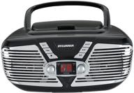 📻 sylvania retro style portable cd boombox with am/fm radio: genuine vintage appeal logo