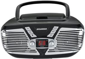 img 2 attached to 📻 Sylvania Retro Style Portable CD Boombox with AM/FM Radio: Genuine Vintage Appeal
