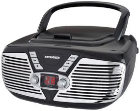 img 1 attached to 📻 Sylvania Retro Style Portable CD Boombox with AM/FM Radio: Genuine Vintage Appeal