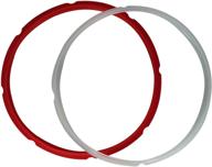 🔴 yumvio silicone sealing ring - 10 quart duo nova instant pot replacement parts - bpa-free, food grade accessories - dishwasher safe seals - red and clear, 2-pack logo