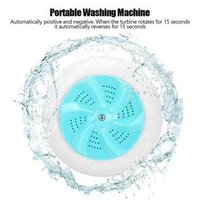 img 3 attached to 🧺 Fdit Mini USB Washing Machine - Compact Ultrasound Turbine Portable for Travel & Household Cloth Cleaning (Green)