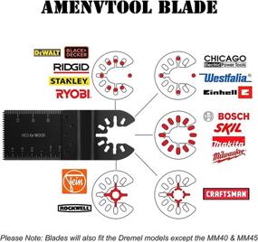 img 3 attached to Multitool 20 Piece Metal Wood Oscillating Saw Blades Kit - Amenvtool Quick Release Tool Blades Compatible with Bosch Dremel Master Ridgid Ryobi Milwaukee Rockwell Fein Multimaster (20 Pcs)