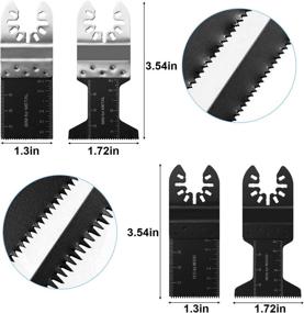 img 2 attached to Multitool 20 Piece Metal Wood Oscillating Saw Blades Kit - Amenvtool Quick Release Tool Blades Compatible with Bosch Dremel Master Ridgid Ryobi Milwaukee Rockwell Fein Multimaster (20 Pcs)