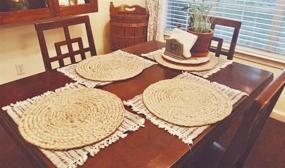 img 1 attached to 🌾 Charming and Organic: Natural Tablemat Farmhouse Placemat, Perfect Diameter for Rustic Décor