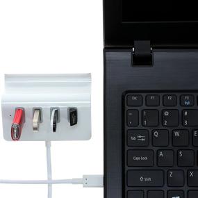 img 1 attached to 🔌 Artix C350 USB-C Hub - 4-Port USB 3.0 Type-C Hub with Stand for MacBook (12 inch, 2015), ChromeBook Pixel, and More USB Type-C Devices