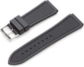 img 2 attached to 👌 High Quality Hadley Roma MS3445RA 200 Genuine Rubber: The Perfect Watch Strap Upgrade