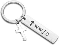 🙏 wusuaned wwjd cross cuff bracelet: religious jewelry for first communion gift logo