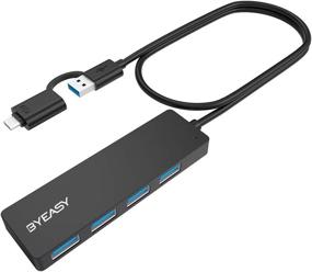 img 4 attached to 🔌 BYEASY USB Hub - Ultra Slim Portable USB Splitter with 4 Ports and 2 ft Extended Cable, USB C Hub for MacBook, Mac Pro/Mini, iMac, Ps4, Surface Pro, XPS, PC, Flash Drive, Samsung & More