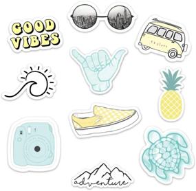 img 4 attached to 💧 Waterproof Stickers for Bottles and Laptops: Perfect Adhesive Decals