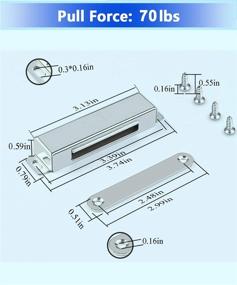 img 3 attached to 🚪 WOOCH Door Magnetic Catch - 70lb High Magnetic Stainless Steel Heavy Duty Catch for Kitchen Bathroom Cupboard Wardrobe Closet Closures Cabinet Door Drawer Latch (2-Pack)