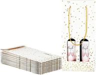 enhance your wine gifting with 12-pack gold foil wine bottle gift bags (7 x 15 x 3.25 in) logo