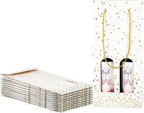 img 4 attached to Enhance Your Wine Gifting with 12-Pack Gold Foil Wine Bottle Gift Bags (7 x 15 x 3.25 In)