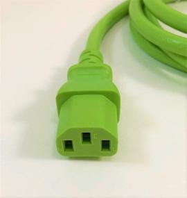 img 3 attached to 💻 MICRO CONNECTORS M05-113EULG Computer/Monitor Power Extension Cord C13 To C14, 10 Amp, 6 ft - Green