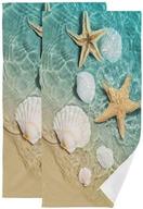 towels starfish seashell bathroom kitchen logo