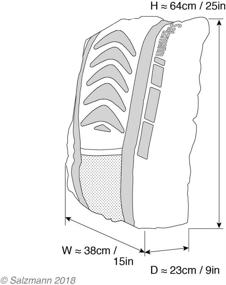 img 2 attached to 🎒 Salzmann 3M Reflective Backpack Cover: Enhance Visibility, Waterproof & Weatherproof for Cycling, Running, Hiking & More